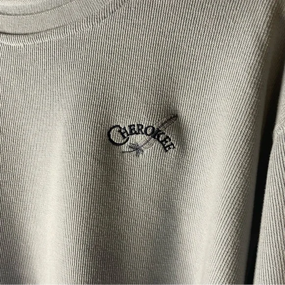 Vintage 90s pastel blue semi crop embroidered graphic Cherokee feather t shirt - Picture 5 of 9